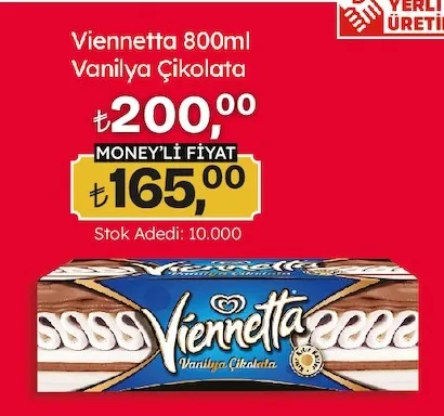 Viennetta 800Ml Vanilya Çikolata