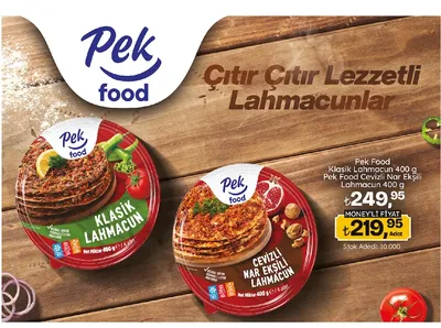 Pek Food Klasik Lahmacun 400 G Pek Food Cevizli Nar Ekşili Lahmacun 400 G