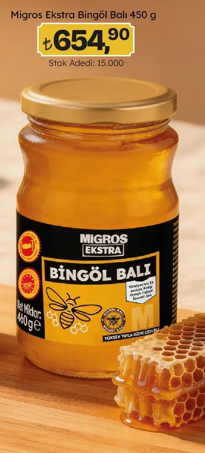 Migros Ekstra Bingöl Balı 450 G