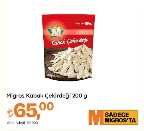 Migros Kabak Çekirdeği 200 G