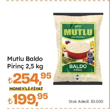 Mutlu Baldo Pirinç 2,5 Kg