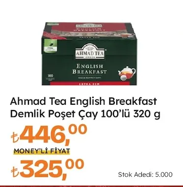 Ahmad Tea English Breakfast Demlik Poşet Çay 100'Lü 320 G