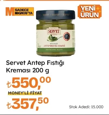 Servet Antep Fıstığı Kreması 200 G
