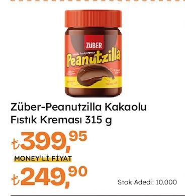 Züber Peanutzilla Kakaolu Fıstık Kreması 315 G