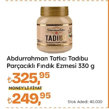 Abdurrahman Tatlıcı Tadıbu Parçacıklı Fındık Ezmesi 330 G