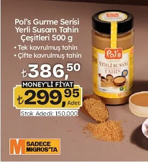 Pol'S Gurme Serisi Yerli Susam Tahin Çeşitleri 500 G