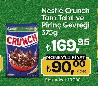 Nestlé Crunch Tam Tahıl Ve Pirinç Gevreği 375G