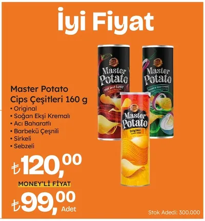 Master Potato Cips Çeşitleri 160 G