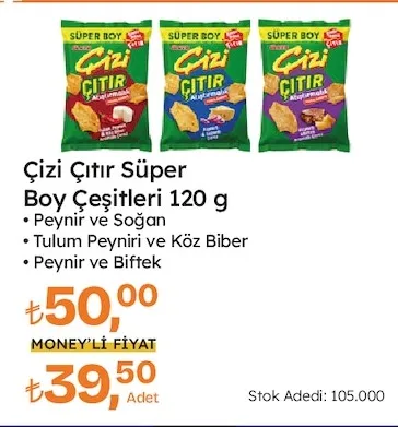 Çizi Çıtır Süper Boy Çeşitleri 120 G