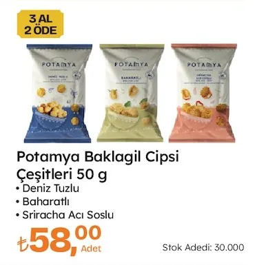 Potamya Baklagil Cipsi Çeşitleri 50 G