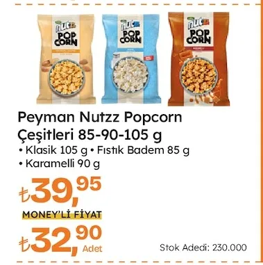 Peyman Nutzz Popcorn Çeşitleri 85-90-105 G