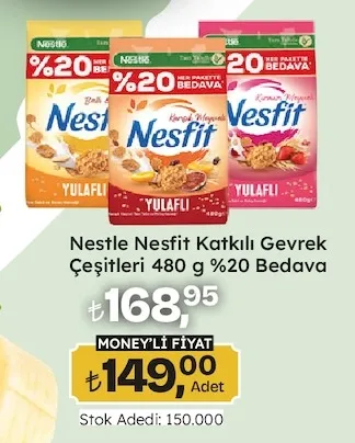 Nestle Nesfit Katkılı Gevrek Çeşitleri 480 G %20 Bedava