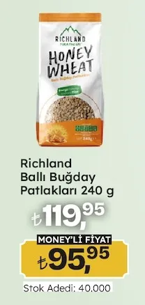 Richland Ballı Buğday Patlakları 240 G