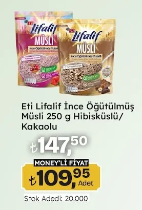 Eti Lifalif İnce Öğütülmüş Müslü 250 G Hibisküslü/ Kakaolu