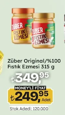 Züber Orıgınal/%100 Fıstık Ezmesi 315 G
