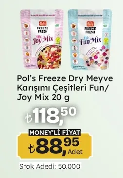 Pol'S Freeze Dry Meyve Karışımı Çeşitleri Fun/ Joy Mix 20 G