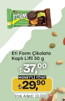 Eti Form Çikolata Kaplı Lifli 50 G