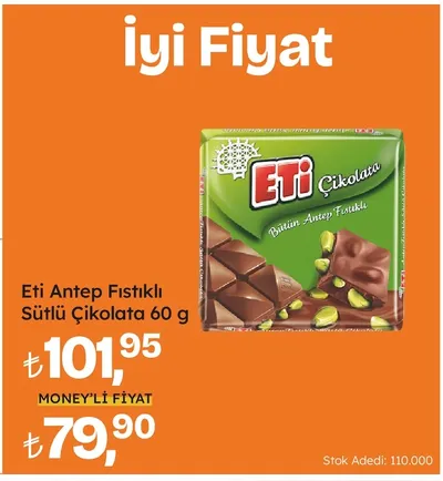Eti Antep Fıstıklı Sütlü Çikolata 60 G