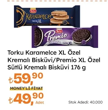 Torku Karamelce Xl Özel Kremalı Bisküvi/Premio Xl Özel Sütlü Kremalı Bisküvi 176 G