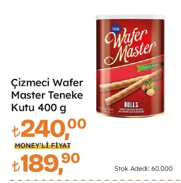 Çizmeci Wafer Master Teneke Kutu 400 G
