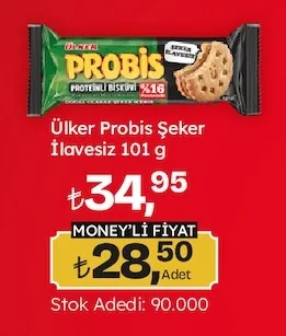 Ülker Probis Şeker İlavesiz 101 G
