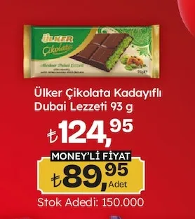 Ülker Çikolata Kadayıflı Dubai Lezzeti 93 G