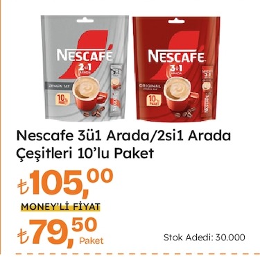 Nescafe 3Ü1 Arada/2Si1 Arada Çeşitleri 10'Lu Paket