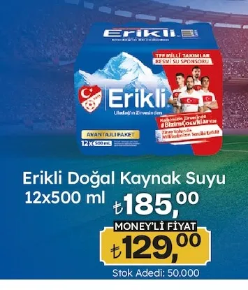 Erikli Doğal Kaynak Suyu 12X500 Ml