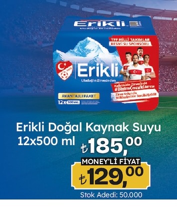 Erikli Doğal Kaynak Suyu 12X500 Ml