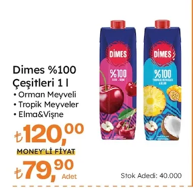 Dimes %100 Çeşitleri 1 L