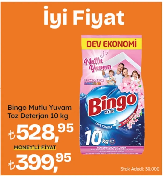 Bingo Mutlu Yuvan Toz Deterjan 10 Kg