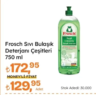 Frosch Sıvı Bulaşık Deterjanı Çeşitleri 750 Ml