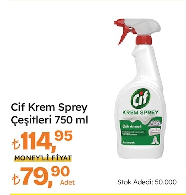 Cif Krem Sprey Çeşitleri 750 Ml