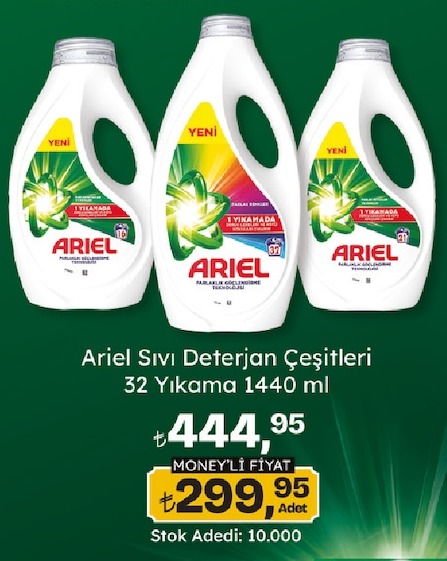 Ariel Sıvı Deterjan Çeşitleri 32 Yıkama 1440 Ml