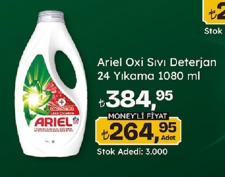 Ariel Oxi Sıvı Deterjan 24 Yıkama 1080 Ml