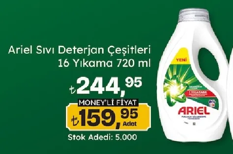 Ariel Sıvı Deterjan Çeşitleri 720 Ml
