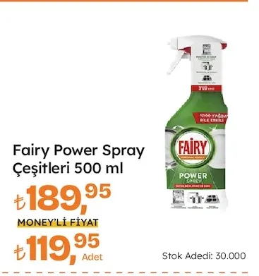 Fairy Power Spray Çeşitleri 500 Ml