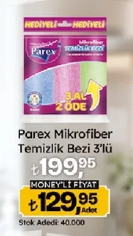 Parex Mikrofiber Temizlik Bezi 3'Lü