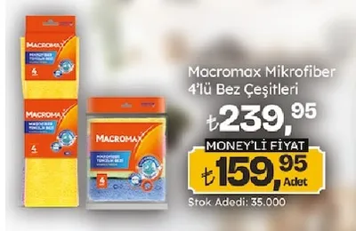 Macromax Mikrofiber 4'Lü Bez Çeşitleri