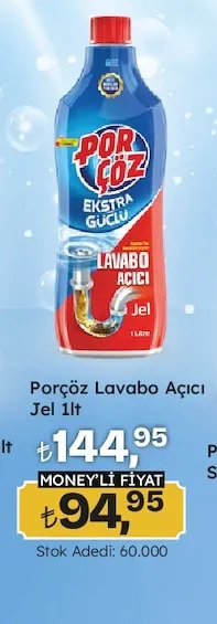 Porçöz Lavabo Açıcı Jel 1Lt