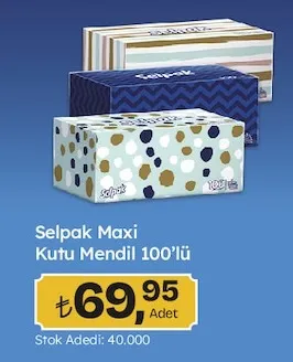 Selpak Maxi Kutu Mendil 100'Lü