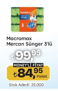 ম্যাক্রোম্যাক্স Mercan Sünger 3'Lü
