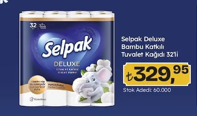 Selpak Deluxe Bambu Katkılı Tuvalet Kağıdı 32'Li