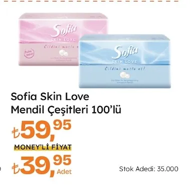 Sofia Skin Love Mendil Çeşitleri 100'Lü