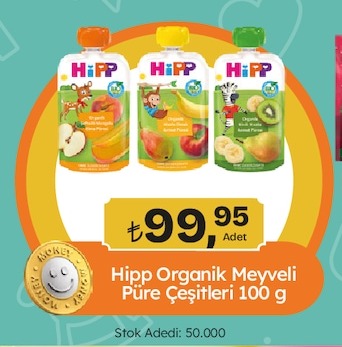 Hipp Organik Meyveli Püre Çeşitleri 100 G