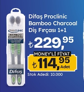 Difaş Proclinic Bamboo Charcoal Diş Fırçası 1+1