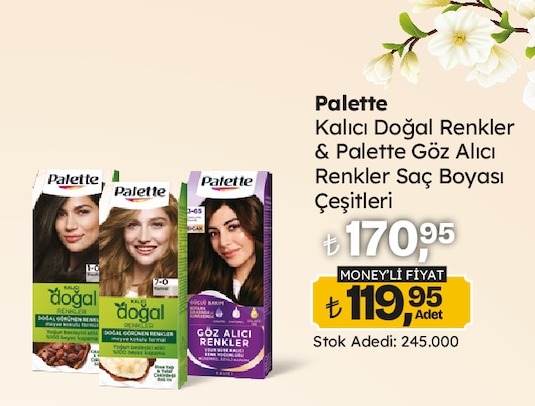 Palette Kalıcı Doğal Renkler & Palette Göz Alıcı Renkler Saç Boyası Çeşitleri