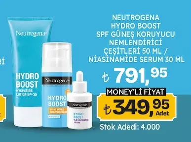 Neutrogena Hydro Boost Spf Güneş Koruyucu Nemlendirici Çeşitleri 50 Ml / Niasinamide Serum 30 Ml