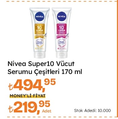 Nivea Super10 Vücut Serumu Çeşitleri 170 Ml