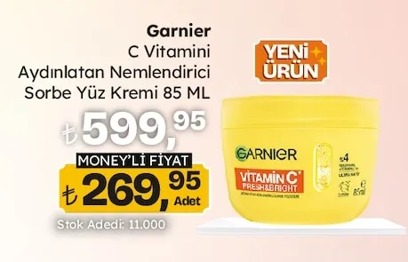 Garnier C Vitamini Aydınlatan Nemlendirici Sorbe Yüz Kremi 85 Ml